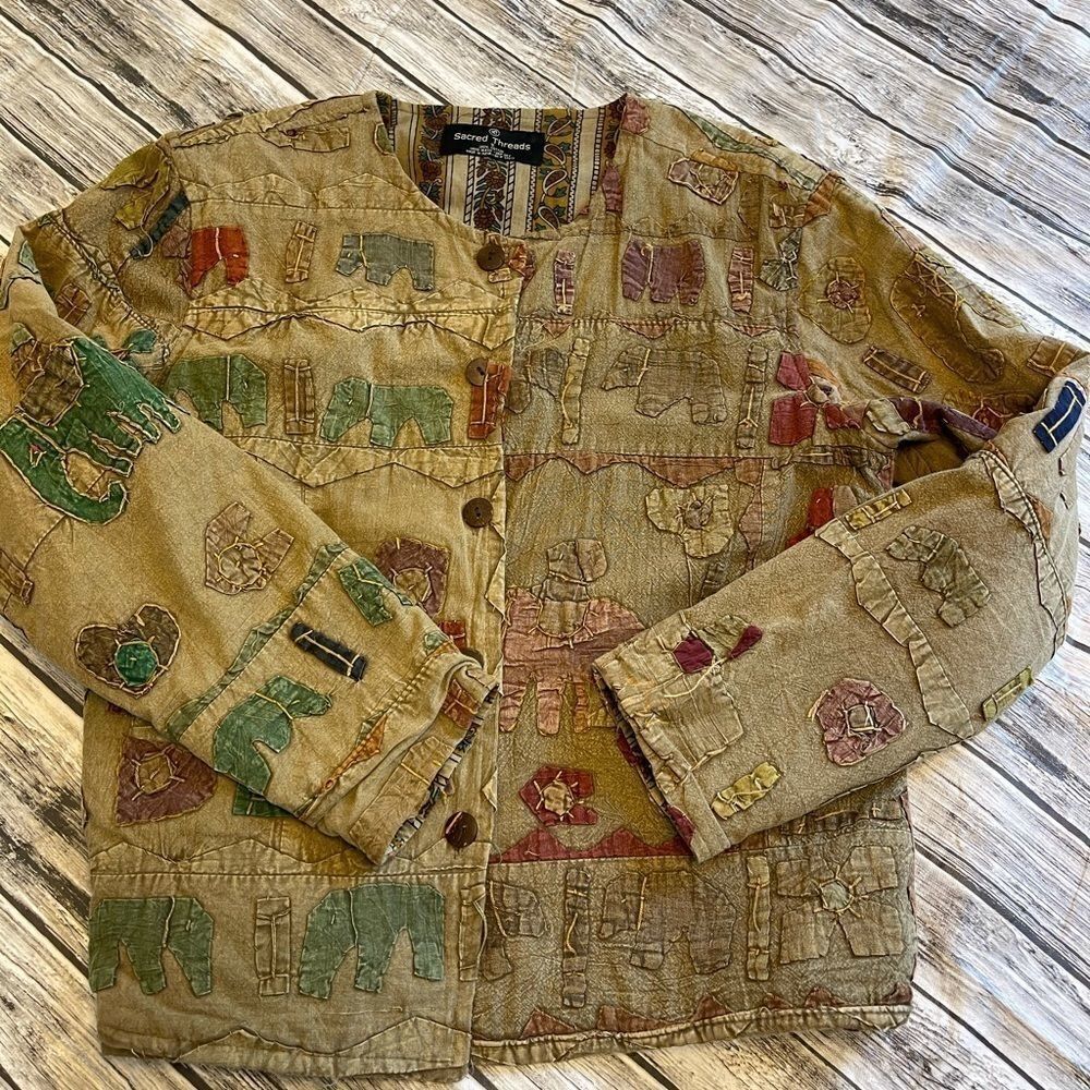 Sacred Threads Multi Colorboho/Hippiejacket - image 8